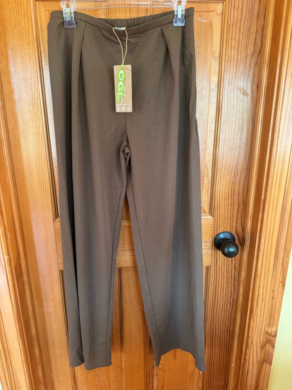 OGL TENCEL LINEN COTTON PANTS WITH ZIPPER ON THE SIDE NWT